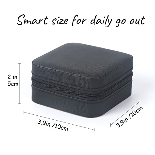 MFXIP Travel Jewelry Case Small Jewelry Box Jewelry Organizer Storage Case Portable PU Leather Mini Jewelry Travel Case for Girls Womens Earring, Necklace, Rings,Bracelets - Image 4
