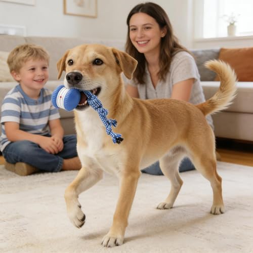 Générique Interaktiver Ball für Hunde Intelligentes Spielzeug, wiederaufladbar, durch Bewegung aktiviert | Stimulanzien für Hunde | für Spiel im Innen- und Außenbereich, Boden, Kratzer, Klet-2