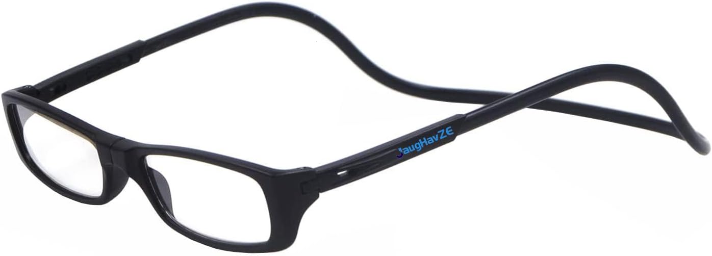 Magnetic Reading Glasses, Foldable Adjustable Neck Hanging Presbyopia Glasses for Men & Women, Reduce Eye Strain, +2.0 to +3.0 Magnification Strength