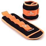 Fragraim Ankle Weights for Women, Men and Kids - Strength Training Wrist/Leg/Arm Weight Set with Adjustable Strap for Jogging, Gymnastics, Aerobics, Physical Therapy (Orange - 6 lbs Pair)