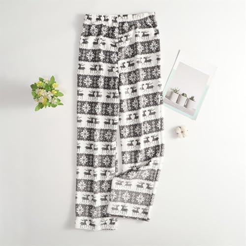 Christmas Pajama Pants for Women Flannel Plush Santa Xmas Tree Pj Bottoms - image 3