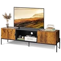 📺【Suitable for TV up to 65 Inch】This 50/55/60/65-inch TV cabinet adopts a stylish medieval style design. Two doors with a frame not only enhance the style characteristics, but also ensure overall stability. The TV cabinet measures 147 x 37 x 43 cm (t...