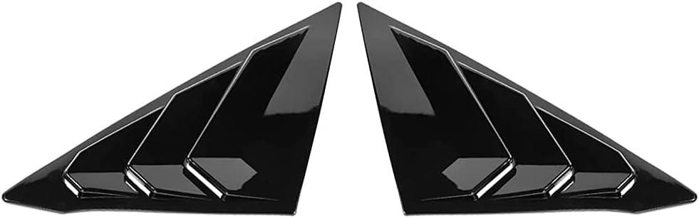 Rear Side Window Louvers, Air Vent Louvers 3 Vents Triangle Louvered Rear Side Window Blinds, Compatible with Honda Civic 11Th 2022, Carbon Fiber Black, Carbon Fiber Black