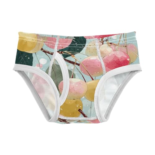 KLL Cherry Illustration Toddler Boy Soft Briefs Breathable Children Undies