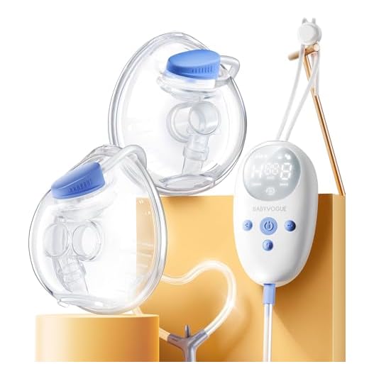BabyVogue Electric Breast Pumps Wearable, Hands-Free Breast Pump with 2 Modes|9 Levels, Hospital Grade Suction, Lighter, Portable, Discreet, Approved Breastfeeding Pump Gifts for Moms, 24mm-Blue