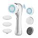 Produktbild Gesichtsreinigungsbürste, E-More2 in 1 Wasserfest Elektrisch Gesichtsbürste mit Rotations Geschwindigkeiten Elektrischer Massagereiniger für Körper, Tiefenreinigung und Sanfte Exfoliation
