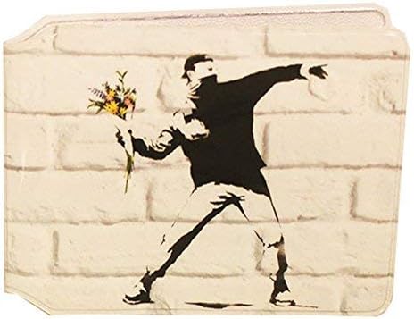 Banksy Flower Thrower Slim line Bus Pass Wallet Credit Travel Rail Ticket Card Holder for Oyster Business ID Card (10x Wallets) - Image 3