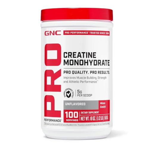 GNC Pro Performance Micronized Creatine Monohydrate, 18 oz, 100 Servings