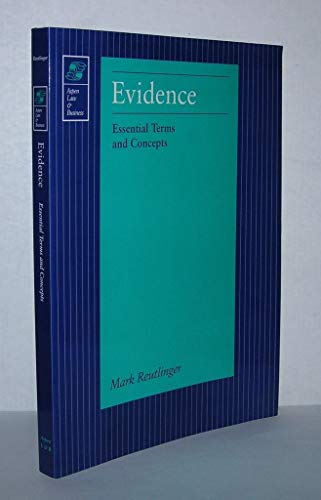 Evidence: Essential Terms and Concepts 1567064949 Book Cover