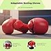 Vaveren Adult Boxing Gloves Pads PU Leather Wrist Support Punching Bag Focus Mitts Breathable for Kickboxing Sparring Muay Thai Adult, Red