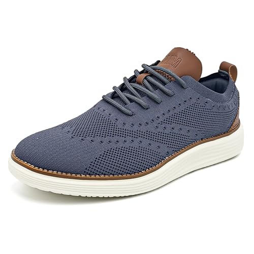 YCMM Mens Casual Dress Shoes Comfortable Breathable Mesh Oxford Business Office Work Walking Lightweight Fashion Summer Tennis Sneakers Grey Size 10