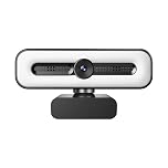 4K UHD Ring Light Webcam for PC, 1080P Web Camera with Dual AI Noise-Cancelling Mics, Auto Light Correction, Privacy Cover, 73°FOV, PDAF Autofocus, Privacy Cover, for Streaming, Conference, Zoom
