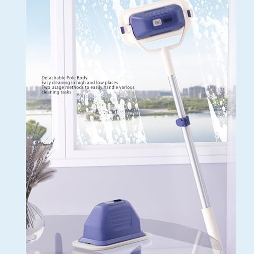 Miniatura 9 de Fafeicy Limpiador De Ventanas Eléctricas Telescópico Recargable Limpiaparabrisas Inalámbricas Para Limpieza De Baldosas De Mármol De Vidrio