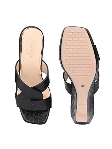 Image of Delize Light - vegan leather cross strap wedge heel sandals 2500