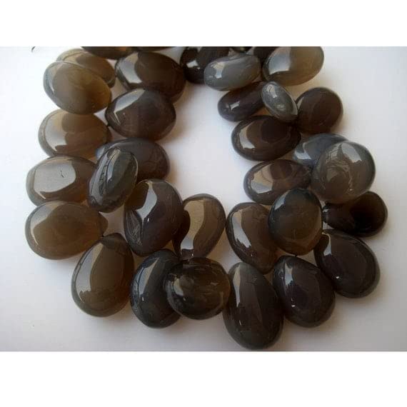 Grey Chalcedony Beads de taille régulière pour éviter les défauts de création