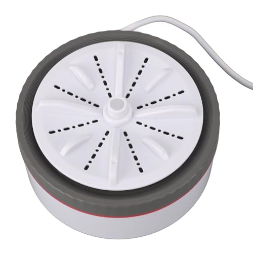 Mini Lavadora Turbo con Multifunción Ajustable Temporizada, Mini Lavadora Turbo Portátil Alimentada por USB para Ropa Pequeña y Lavado de Platos (GRAY)
