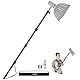 NEEWER 230cm Handliches Lichtstativ Teleskop Aluminium mit 1/4, 3/8, 5/8 Schraube/Einfachem Klappverschluss/Schultergurt/Kabelbindern/Tasche, Auslegerständer für Videolicht Flash Mikrofon, MS-230C