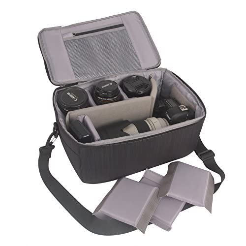 Koolertron Camera Case Dslr Camera Insert Bag Purse Universal Liner Lens Pouch Partition Protective Cover Waterproof Sleeve For Cannon/Nikon/Sony (Black) #TOP1