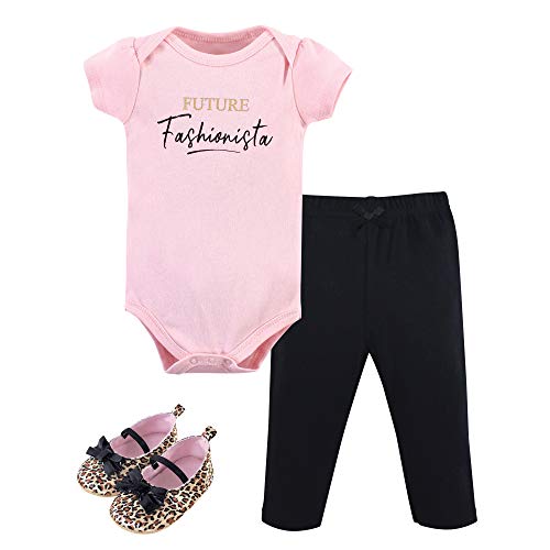 Image of Little Treasure Unisex Baby Cotton Bodysuit, Pant and Shoe Set