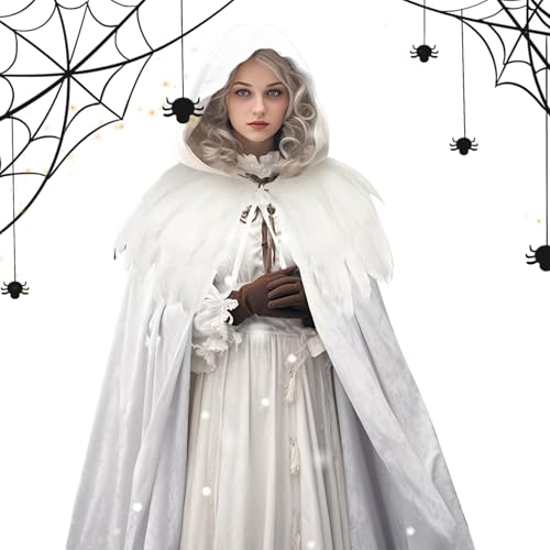 Capa con capucha para Halloween disfraz medieval unisex hombre mujer