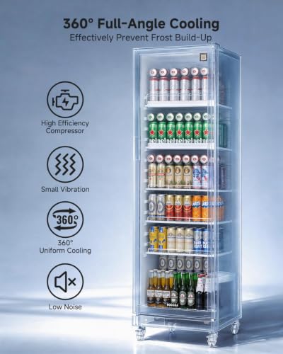 Image of BODEGACOOLER 14.1 Cu.Ft Commercial Beverage Refrigerator Glass Door Display