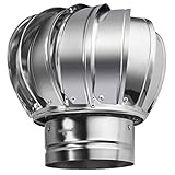 ROTARY CHIMNEY COWL CAP: Edelstahl Schornsteinhaube Cap Sehr wirksam bei Wind verhindert und Belüftung Erhöhung von Edelstahl, ist es stark genug, um 200 km / h Windgeschwindigkeit und 100kg Last ohne Beschädigung und Verformung zu widerstehen ..