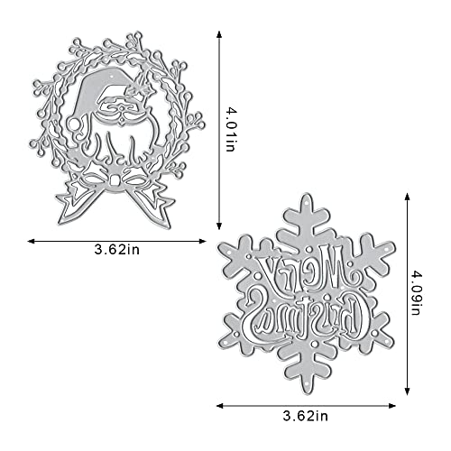 Christmas Santa Claus Metal Cutting Dies For Card Making Supplies, Christmas Snowflake Die Cuts Embossing Stencil Template Tool For Diy Scrapbooking Paper Card And Photo Album Craft Decoration #TOP1