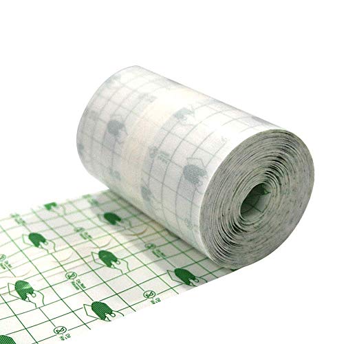 Waterproof Transparent Film Roll Adhesive Tape Medical Wound Dressing Fixer Plaster Stretch Fixation Tape Tattoo Aftercare Bandage Anti-Allergic self-Paste (10cmX10m)