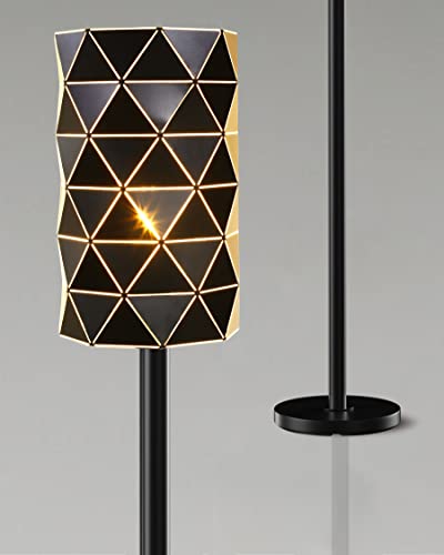 Yomony Phoebe Floor Lamp - Planet Series - Geometric Shade Black Standing Lamp #TOP2