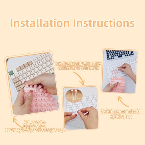 Pegatinas para Teclado de Silicona para Uñas Largas miniatura 5