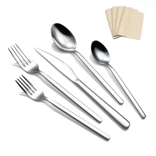 CITESANA 24 Piece Stainless Steel Silverware Set for 4