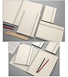 Shulaner A4 Grid Wirebound Spiral Notebook Notepad, 80 Sheet Gridded Paper Frosted PP Cover Squared Journal Notebook with Rubber Rope, Pack of 2 (A4-Grid) - Image 6