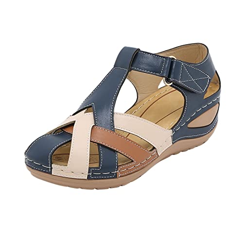 Sandales larges femme finies les douleurs aux pieds avec ces compensées bleues 40