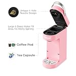 CHULUX Slim Single Serve Coffee Maker for K Cup Pods, One Cup Coffee Maker Fits 7.3" Travel Mugs, Coffee Machine with 6 to 12oz Brew Sizes, Salmon Pink CHULUX Slim Single Serve Coffee Maker for K Cup Pods One Cup Coffee Maker Fits 73 Travel Mugs Coffee Machine with 6 to 12oz Brew Sizes Salmon Pink