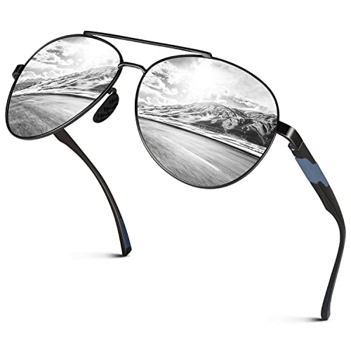 GQUEEN Gafas de Sol Hombre Polarizadas Clásico Aviador Protección UV400,GQ81M