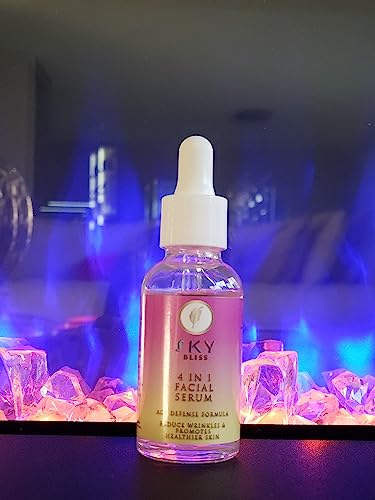 Sky Bliss Skin Serum | Hyaluronic Acid | Vitamin C | Vitamin E | Niacinamide | Anti Wrinkle | Face Serum | Moisturizer | Anti Aging | Skin Care | 4 In 1 Facial Serum #TOP7