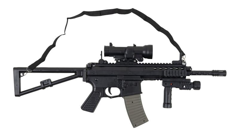 Softair Sturmgewehr – Federdruck Sturmgewehr < 0,5 Joule – Kaliber 6mm BB – 84 cm Länge – Kunststoff Nachbau mit Magazin – Einsteigerfreundlich & realistisch