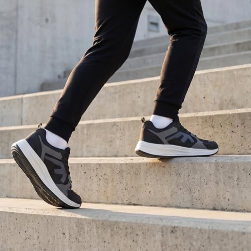 Image of WALKAROO Men's Sports Shoes|Breathable Mesh Upper, Shock-Absorbing EVA Sole, Cushioned Comfort Fit Insole| Anti-Skid Lightweight Lace-Up Shoes for Walking, Gym & Casual for Men - ONG97009