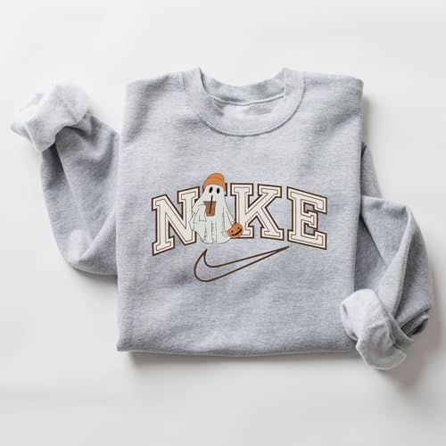 Generic Vintage Ni.Ke Halloween Sweatshirt, Ghost Halloween Sweater thumb #1