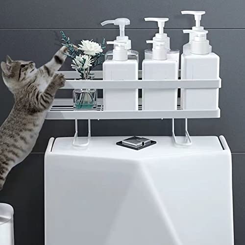 RASTKY Estante De Almacenamiento sobre El Inodoro - Estante para Inodoro Engrosamiento Instalación De Clavos De Gran Capacidad Hierro sobre El Baño del - Rejilla para El Baño sobre El (Blanco de una - imagen 2