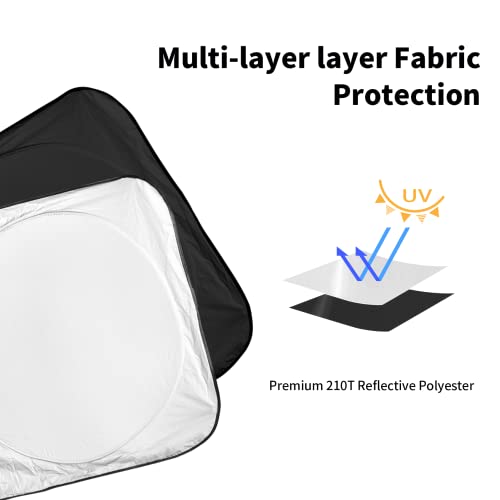 INSAUTO for Accord 2026 Windshield Sun Shade Sunshade Protector for Honda Accord 2021 2022 2023 2024 2025 Windshield Cover Sun Visor Foldable Window Heat Shield Reflector Blocks UV Ray Car Accessories