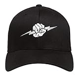 Fist Holding Thunderbolt Electrician Men Women Cotton Hat Adjustable Strapback Baseball Cap Black