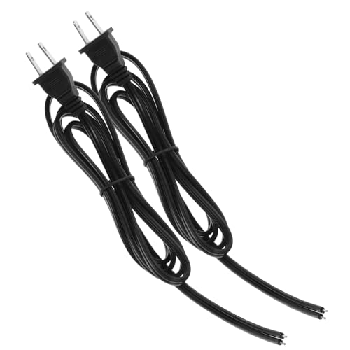 Homoyoyo 2-Pack 1.5m Power -Prong Extension Cable Plug Copper Wire Appliance Cord for Dishwasher Power Tools and Lamps