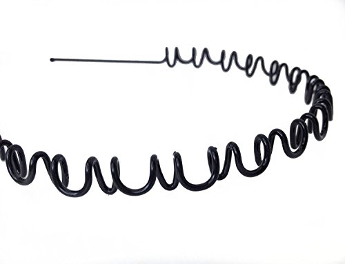 Unisex Black Wavy Hair Band to Hold & Protect Long Hair