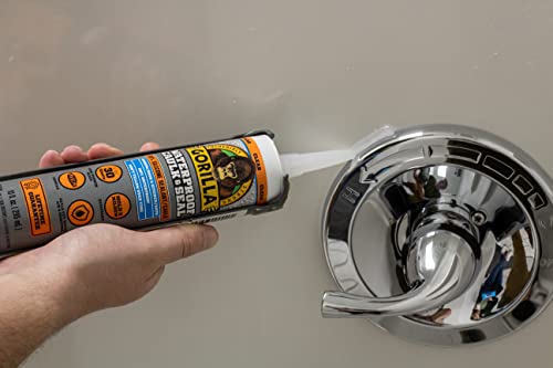 Gorilla Waterproof Caulk & Seal 100% Silicone Sealant; Clear; 10oz Cartridge (Pack of 6) - image 3