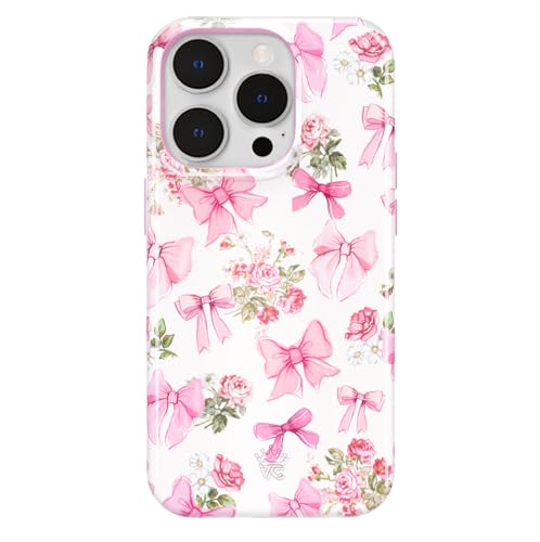 VELVET CAVIAR for iPhone 14 Pro Case Coquette Bows - Compatible with MagSafe - 10ft Drop Tested - Posie Pink Bow