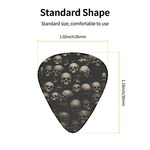 Médiators Guitare Pack de 12 Médiators Crâne Pour Guitare Électrique Guitare Acoustique Diverses Guitares - Les Beatles, Paul McCartney, John Lennon, RIngo Starr, George Harrison Médiators Guitare Pack de 12 Médiators Crâne Pour Guitare Électrique Guitare Acoustique Diverses Guitares – Image 4