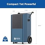 190 Pints Commercial Dehumidifier with Pump Portable | Auto Defrost | Timer - Image 2