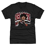 500 LEVEL Shaedon Sharpe Portland Trail Blazers Men's Premium T-Shirt - Shaedon Sharpe Portland Trail Blazers Cartoon WHT (Tri Black, Medium)