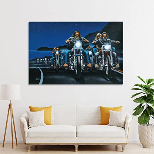 Bludug Ghost Rider David Mann Motorcycle Wall Art Deco Aesthetic Posters Canvas Painting Wall Art Poster For Bedroom Living Room Decor20X30Inch(50X75Cm) #TOP3